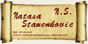 Nataša Stamenković vizit kartica